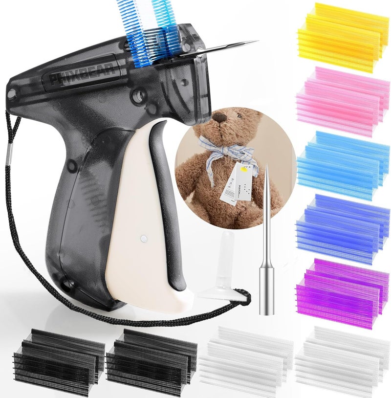 PHIXBEAR Stronge Steel Needle Tagging Gun for Clothing, Price Tag Attacher Gun with 1100pcs Colorful Fasteners 2 inch for Manufacturers, Retailers, Consignment, Yard Sales, Garage Sales - Image 1